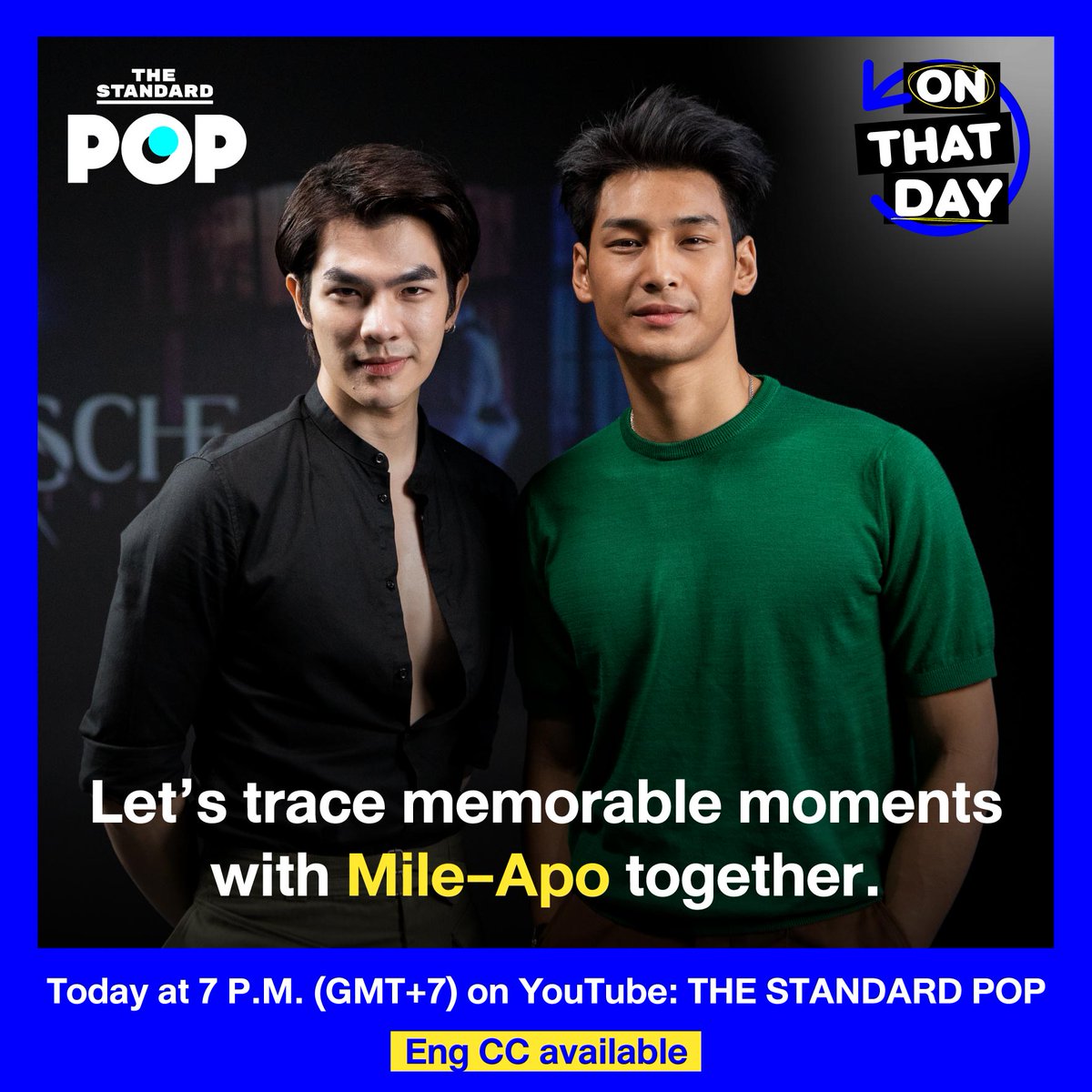 #OnThatDay will take Mile-Apo back through a time machine and look at a memorable moment on Instagram posts. 
Let’s throwback to those memories and reconsider them together.

Stay tuned for this episode today 7 P.M. onwards at youtu.be/WfJDKzvQ0wo

#TheStandardPop