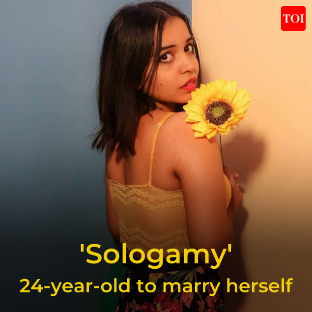 timesofindia's tweet photo. #Sologamy: #Gujarat girl set to marry herself 

“I never wanted to get married. But I did want to become a bride. So I decided to marry myself,” she said.

https://t.co/PCOfe3Jc8U https://t.co/5NJqDIvFzt