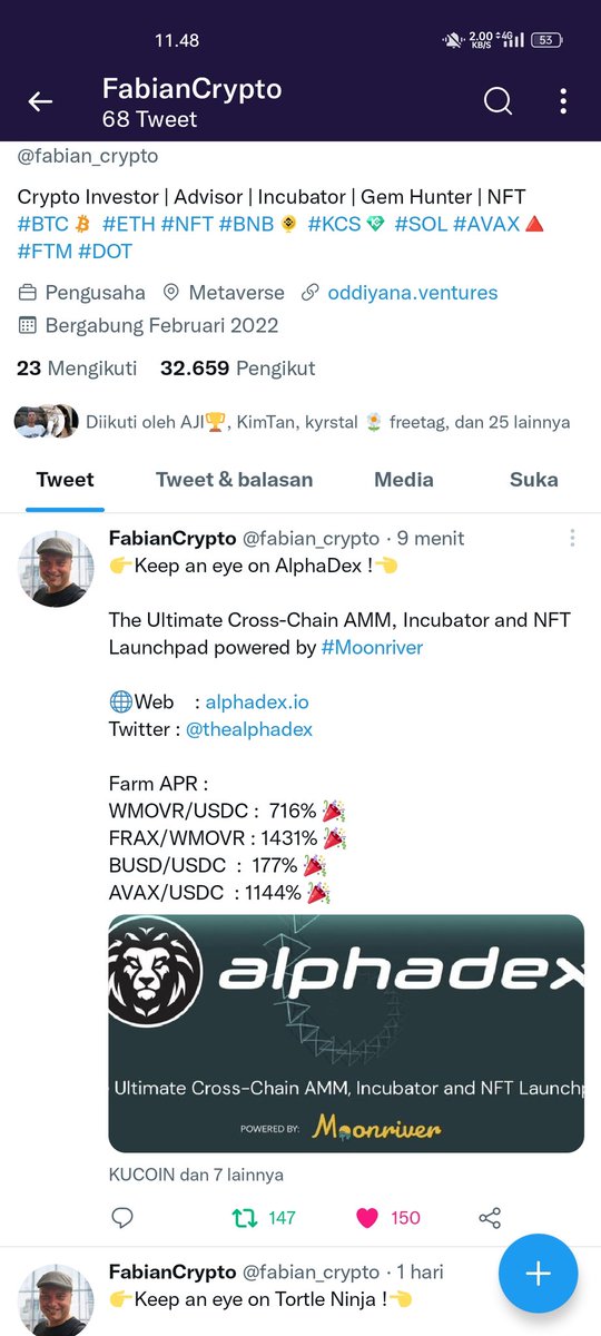 PedjuRupiah's tweet photo. @ladyincrypto @fabian_crypto Done✓ https://t.co/TMI7NYkyap