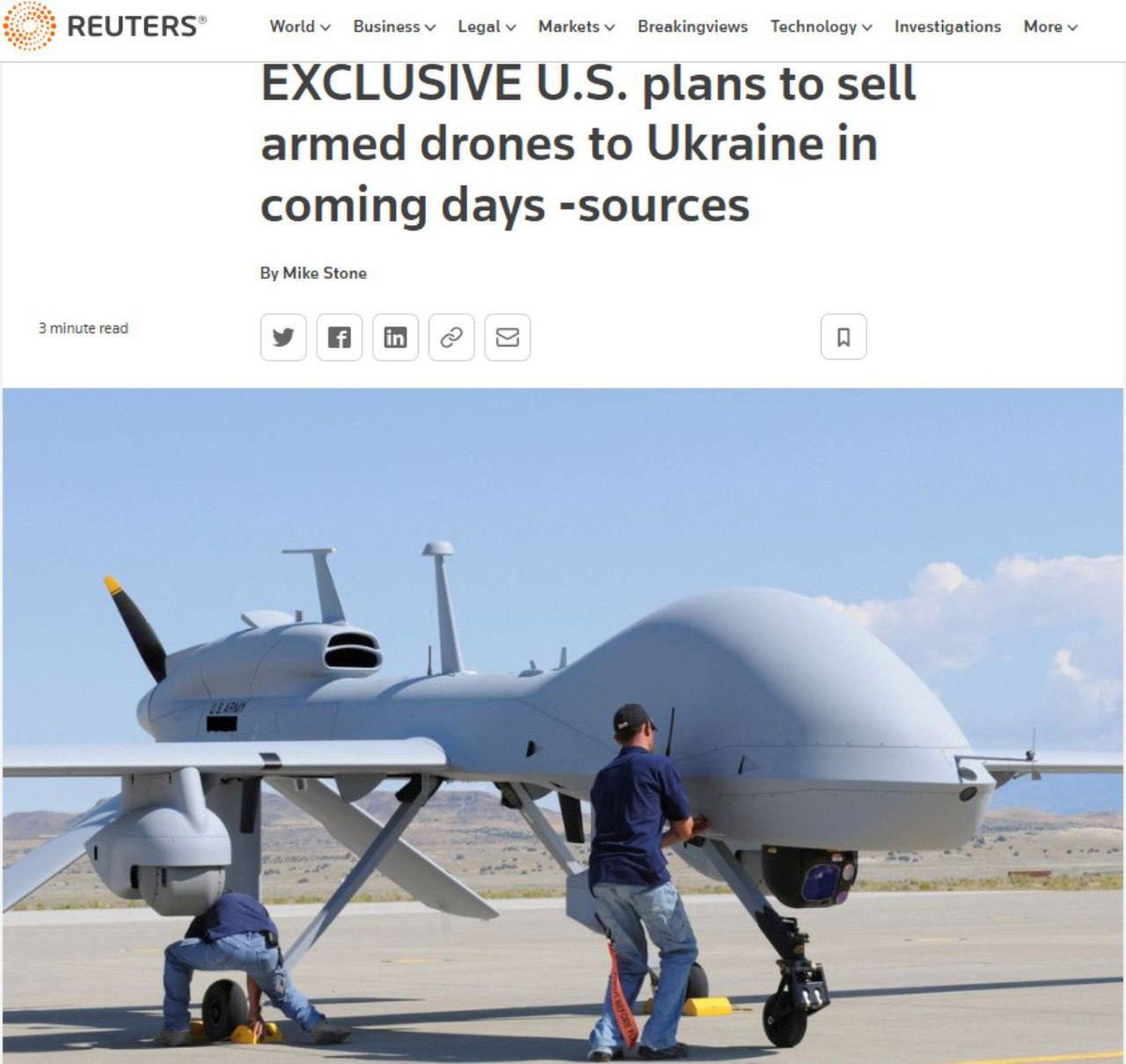 ударные беспилотники сша