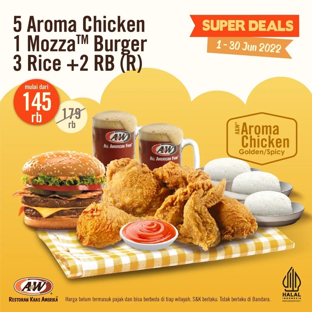 Siapa disini yang suka banget promo makanan enak? Karena udah bulan baru, ini saatnya PROMO SUPER DEALS JUNI!
⠀
Kamu gak perlu khawatir ada promo yang kelewat untuk dicobain, karena Super Deals berlaku selama 1 bulan penuh! Tunggu apalagi? Yuk! Pesan sekarang juga.