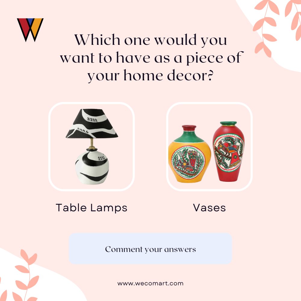 wecomart's tweet photo. Which Wecomart product do you think would ideally enhance the beauty of your home?

Leave a comment and get a chance to win a valuable coupon prize on home decor products.

Shop at Wecomart now, https://t.co/yDID82awfH
.
.
.
 #home #interior #decor #design #homedesign #wecomart https://t.co/PLkOvCKbDb