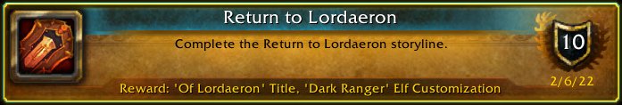 I just earned the [Return to Lordaeron] Achievement! #Warcraft