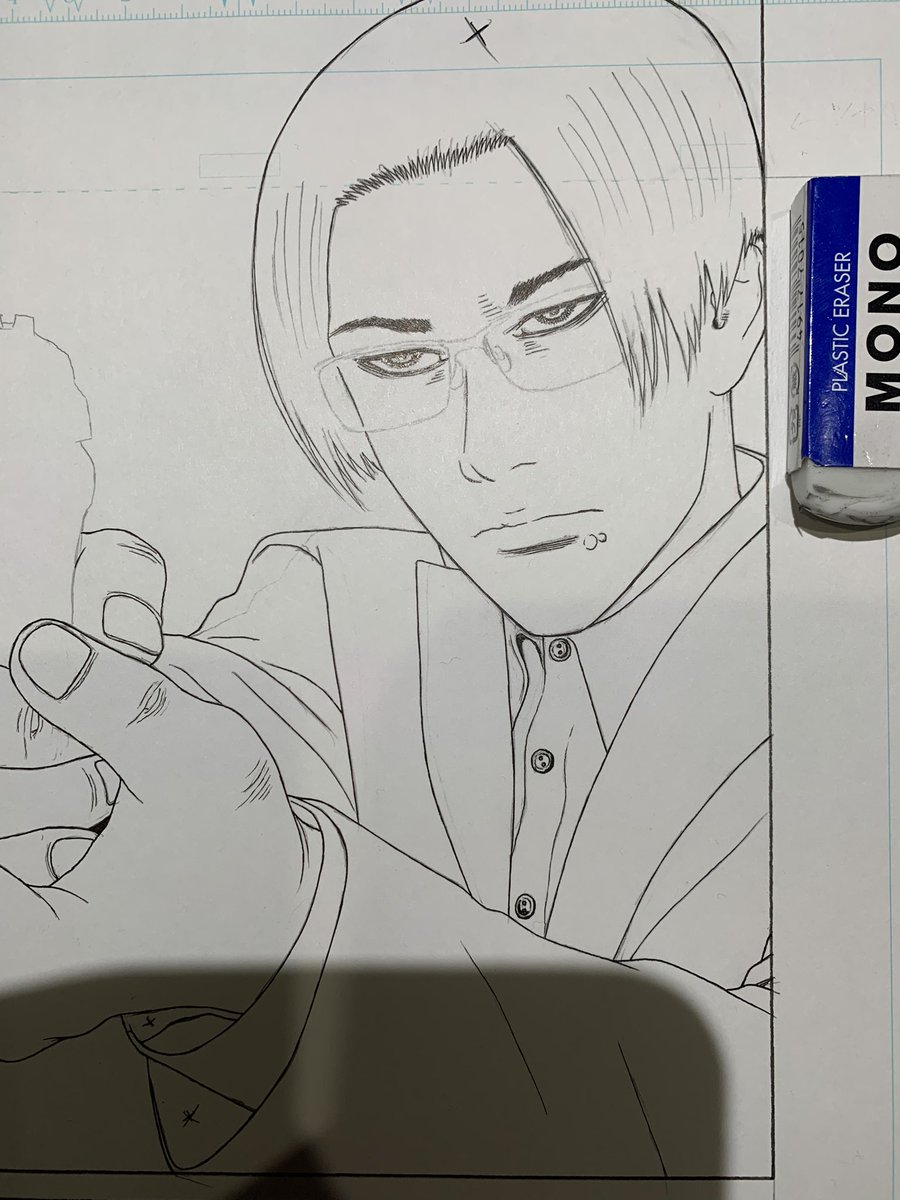 永田先生のヘルペスに似せて描いてますが難しい。 