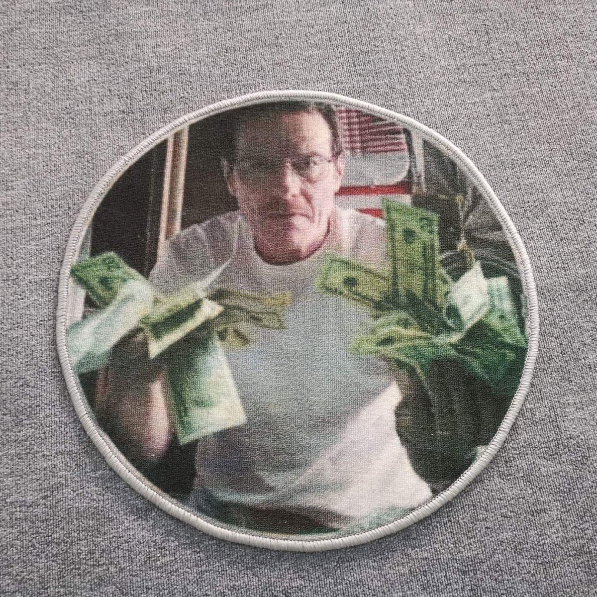 rugafellaREMIND's tweet photo. I made this Walter White rug inspired by the TV show Breaking Bad  💵💸 https://t.co/eULRiXkMZj