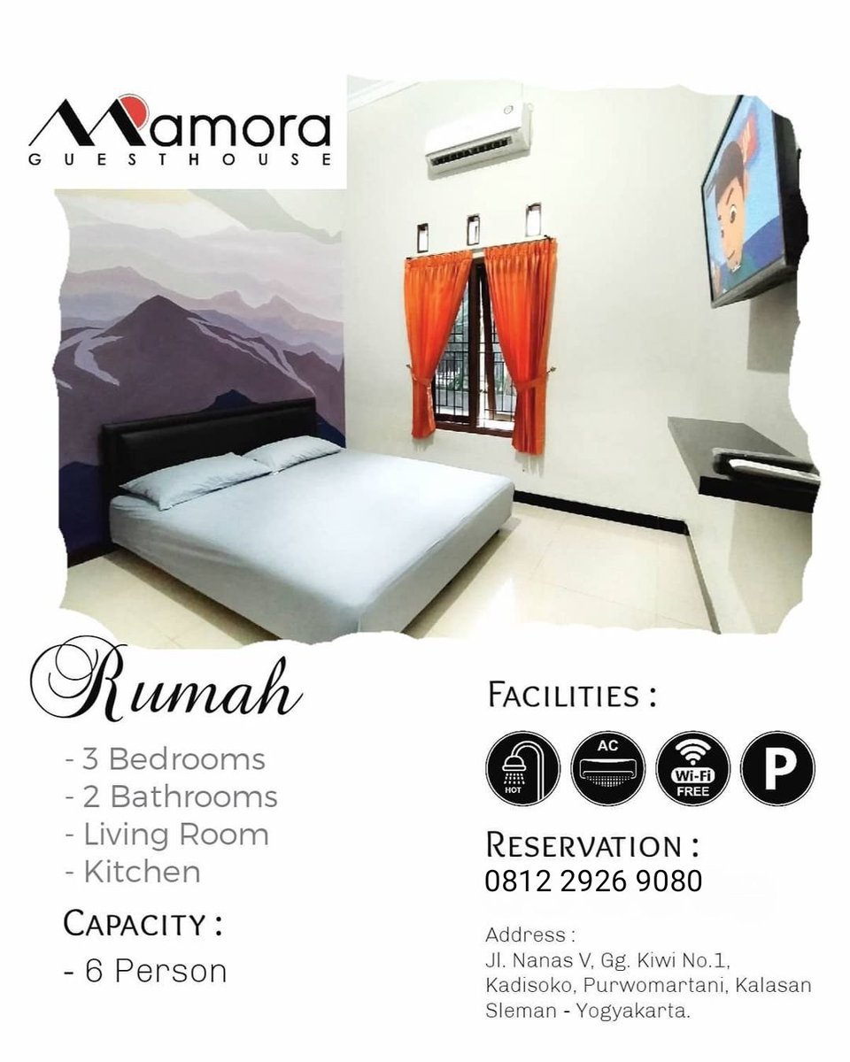 s_bayang's tweet photo. MAMORA GUESTHOUSE JOGJAKARTA always provides the best because customers’ satisfaction is our satisfaction as well. Reservation https://t.co/vJht0TYnor

#JogjaStaycation #guesthousejogja #homestayjogja #wisatajogja #penginapanjogja #AdaApaDenganBUMN #Giring https://t.co/yNN6uz0ekz