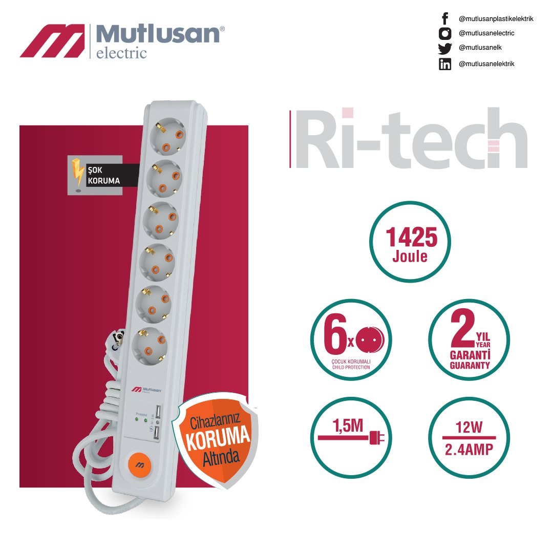 mutlusanelk's tweet photo. Ri-tech şok korumalı grup prizleri ile cihazlarınız koruma altında.
#ritech #elektrik #koruma https://t.co/dHHqoSvBH6