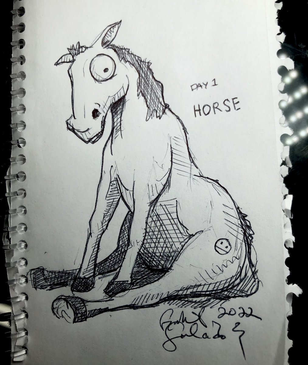 Day 1 #HORSE 

#JUNETOON #JUNETOON2022 #art #drawing #ink