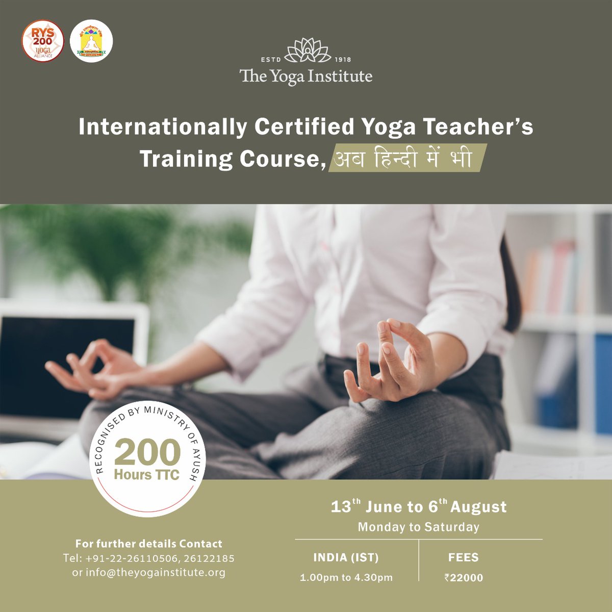 tyi_official's tweet photo. Become a yoga instructor by enrolling in the 200 hrs basic teachers training course(#Hindi) and be certified to teach healthy adults. It starts on 13th June 2022.
https://t.co/zPwOlfRIHs
#TTC #yogateacher #YogaTraining #yogainspiration #YogaTrainer #200hour #yogattc200h #yogattc https://t.co/wPGltSrSsc