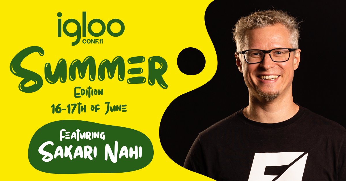 <a href="/azureugfi/">Finland Azure User Group</a> founder <a href="/sakarinahi/">Sakari Nahi</a> will take you on an improv ride at #IglooConf! He will design an #Azure #PaaS app real-time on stage and you will get to be a part of the design. 🎨 You don't want to miss this, so get your ticket now at iglooconf.fi!
