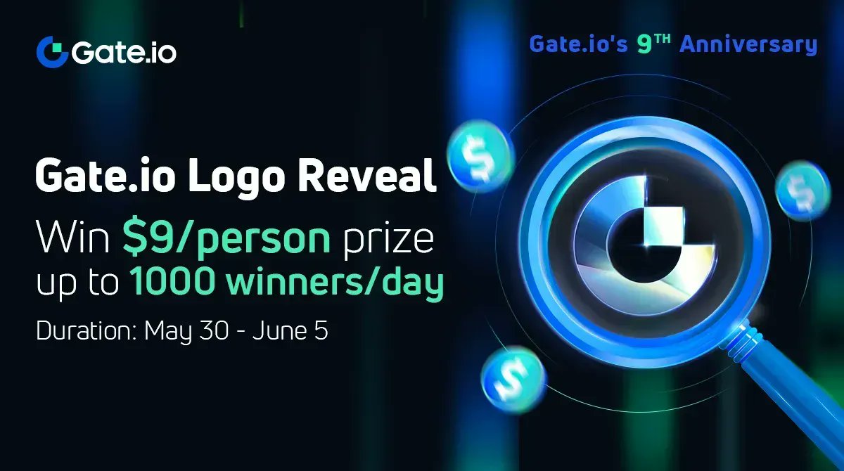 🤩 https://t.co/8kWqgEeplL Logo Reveal ✓Follow @Gate_io ✓Find  https://t.co/8kWqgEeplL New Logo ✓Post a picture tweet with #Gateio new logo  💰$9 reward for each user | up to 1000 winners every day 👉More details: