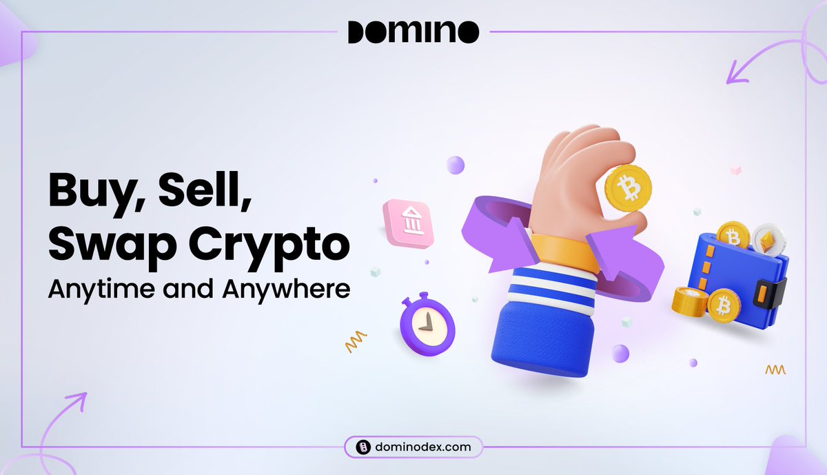 You can easily buy, sell, and swap tokens with the newest and more secure🔒 decentralized exchange — #DOMINODEX! 

Stay tuned for the latest updates! 

#Domino #DecentralizedExchange #Cryptocurrency #Blockchain #CryptoSwap #CryptoTrading