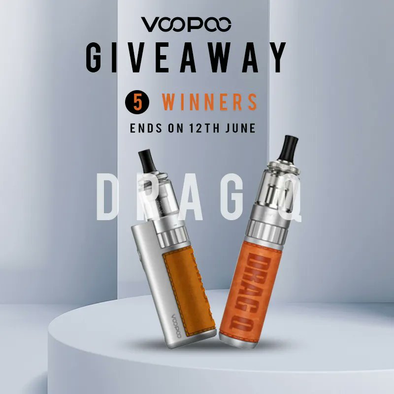 🌈🌈
🔝Healthcabin - Voopoo Drag Q Giveaway🔥

🎁Prizes:
Voopoo Drag Q Pod Kit

🍀5 Winners
Ends on 12th Jun📆

Come join us and win it home for free~
>
More Details &amp; To Enter:👇
healthcabin.net/blog/voopoo-dr…
>
#healthcabin #voopoo #dragq #voopoodragq #dragqpod #giveaway #vapegiveaway