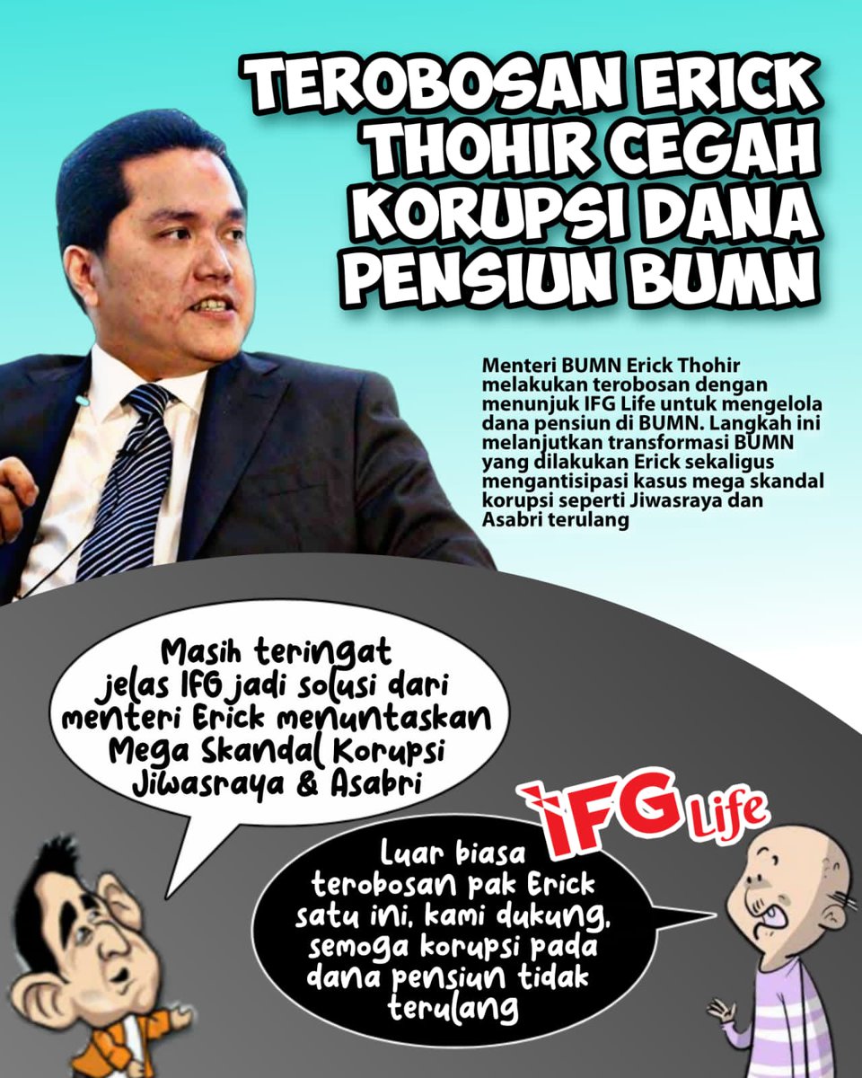 Agnesvera7's tweet photo. tau ga sih kalo dana asuransi pensiun BUMN itu meningkat sehingga masih ada kepercayaan terhadap BUMN  dong yaaa salut dengan trobosan beliau ini #DanaPensiun IFG Life https://t.co/pwMBpid2Vf