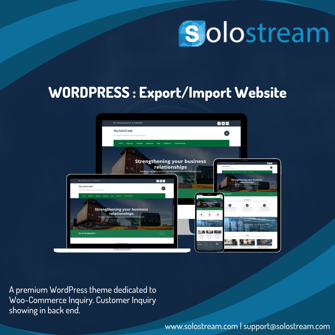 A premium WordPress theme dedicated to Woo-Commerce Inquiry. Customer Inquiry showing in back end
.
solostream.com/wp_theme/wp-so…
.
#wordpressthemes #wordpresspremiumtheme #freewordpressthemes #premiumwordpressthemes #freepremiumwordpressthemes #wordpresssupport #premiumwordpresssuppor