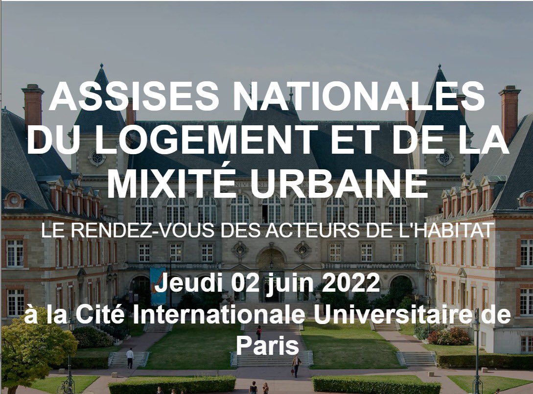 🗓️ La 4ème édition des #Assises Nationales du #Logement et de la mixité urbaine se tient aujourd’hui ! 

🎤 On se retrouve pour la table ronde de 16h sur L’ #habitat #intergénérationnel solidaire 🧓🏽👵🏽 avec avec Raphaëlle Gilaber, DG <a href="/MaisonsMarianne/">Les Maisons de Marianne</a> &amp; <a href="/JobbeStanislas/">StanJobbeduval</a>, DG ERIGERE