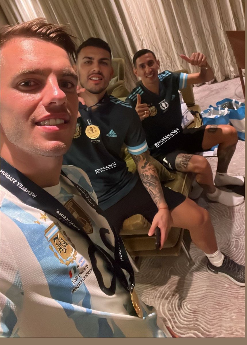 Chongogram's tweet photo. Giovani lo Celso, Leandro Paredes y Angel Di María ⚽🇦🇷 https://t.co/azGVc9EMwk