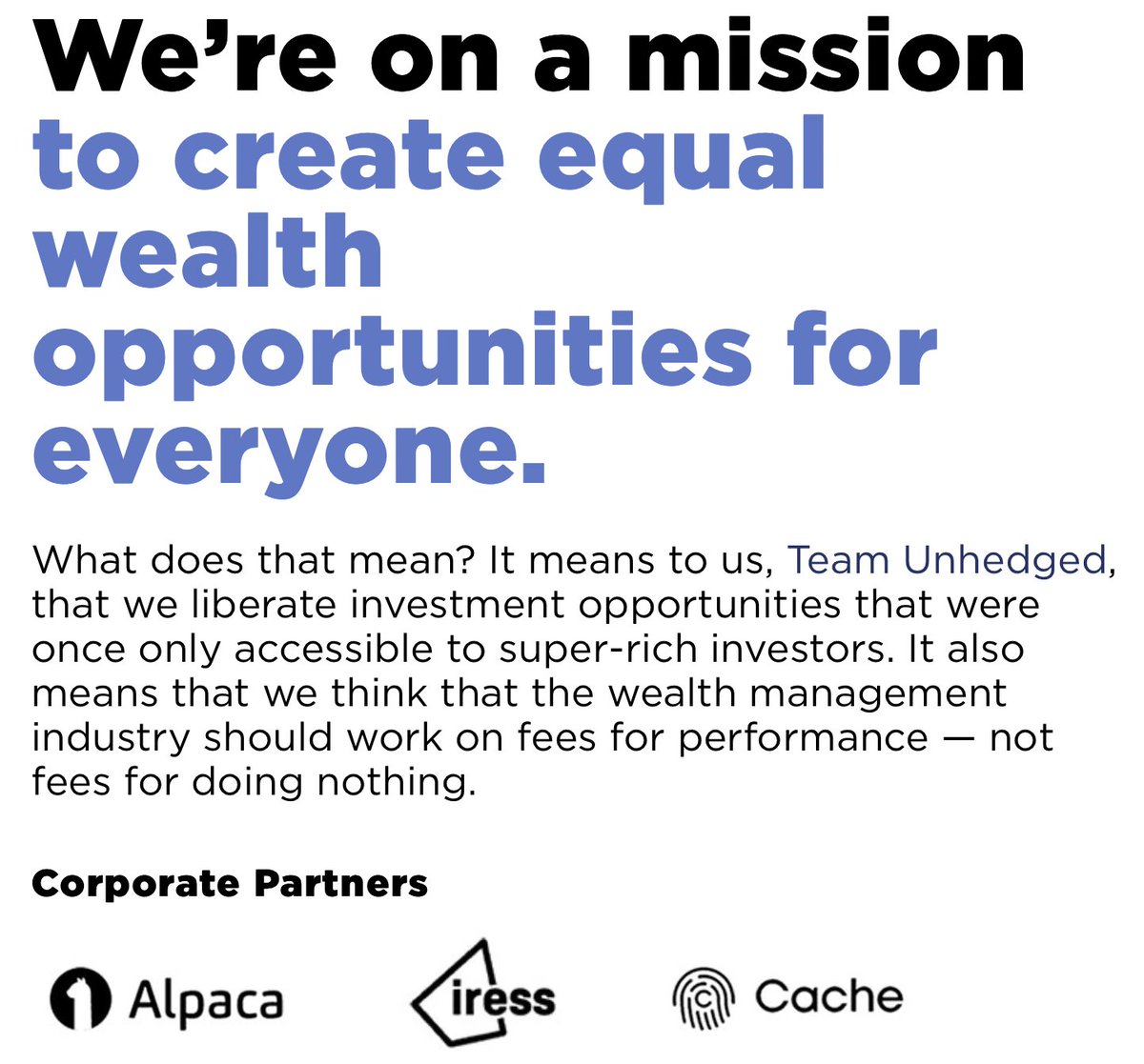 What's our mission here at Unhedged? See below ⬇️

-Financial products issued by Melbourne Securities Corporation Limited. Please consider the PDS and TMD available on our website before applying. All information is general advice only.
