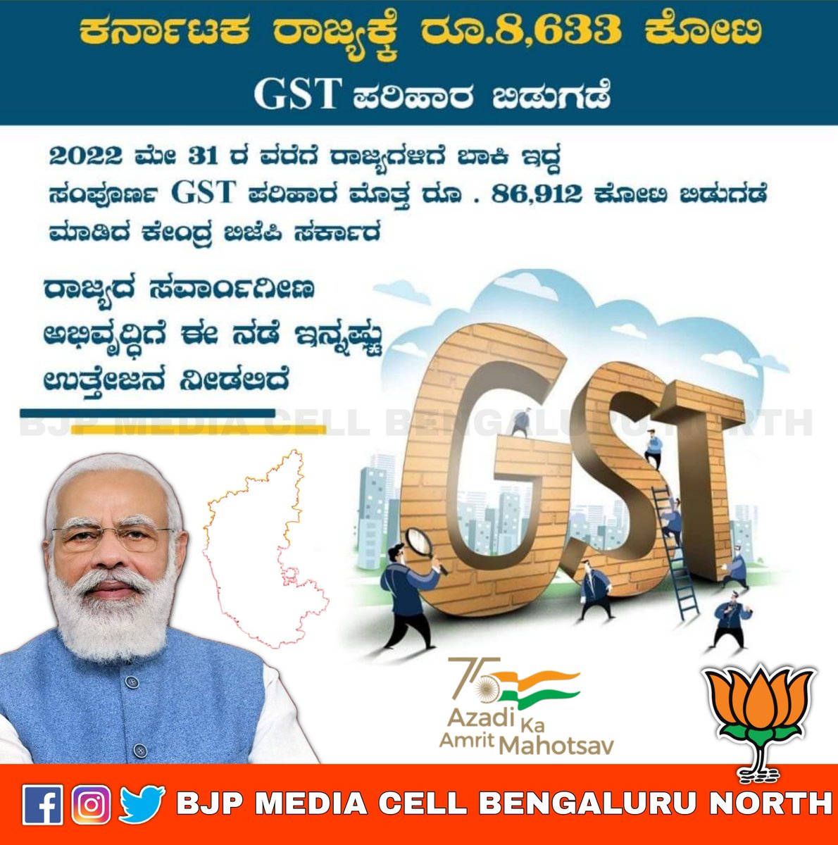 ಕರ್ನಾಟಕ ರಾಜ್ಯಕ್ಕೆ ರೂ.8,633 ಕೋಟಿ GST ಪರಿಹಾರ ಬಿಡುಗಡೆ.

#NarendraModi #GST #BJP4Karnataka #BJP