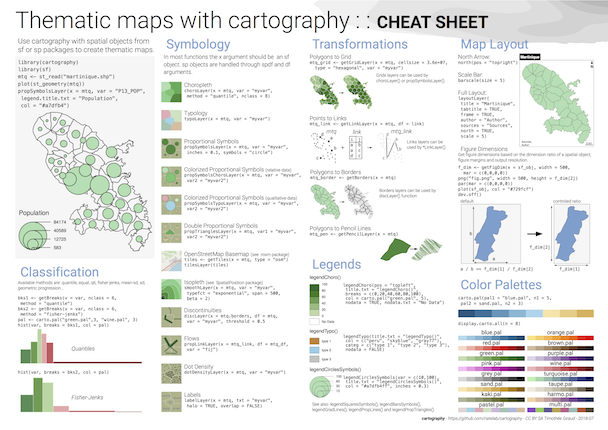 daily_r_sheets's tweet photo. Today's #rstats cheatsheet: cartography 
Download: https://t.co/8wo7vHWEuS 
See more: https://t.co/KgJ4eggU4l 
Contribute your own: https://t.co/KLVFg0ougL https://t.co/mshzeqJBX6