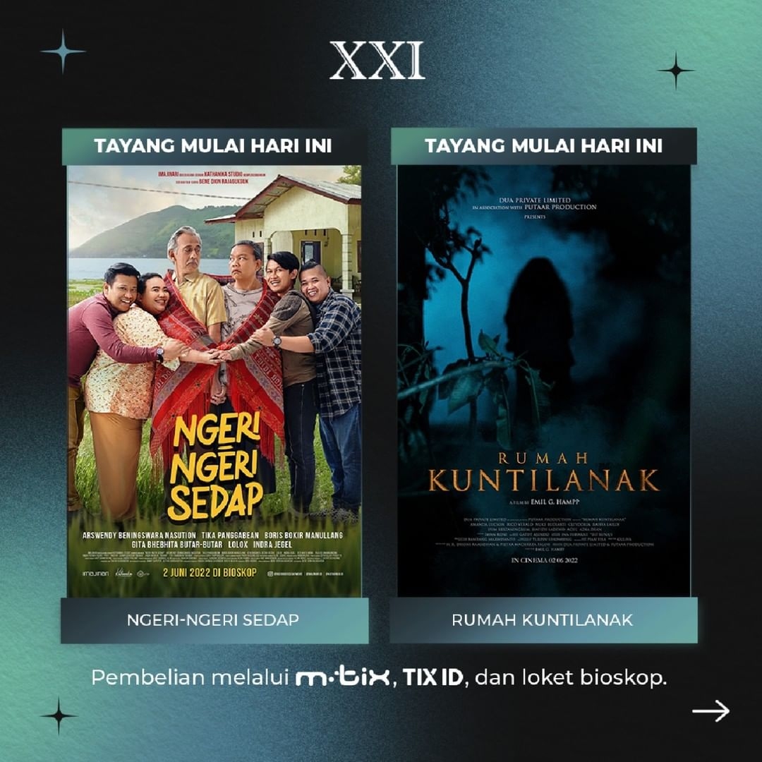Ngeri Ngeri Sedap dan Rumah Kuntilanak siap buat Sobat XXI tonton mulai hari ini!

Udah siap berangkat ke Cinema XXI buat nonton? Jangan lupa ajak temennya ya biar makin ASIK!

#NontonASIKdiXXI
