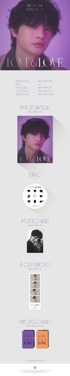 [#NOTICE]
SEO IN GUK 2022 SINGLE ALBUM
<LOVE&amp;LOVE> 예약 판매 안내

💘예약 판매일: 22.06.02 3PM (KST) ~ 
💘앨범 발매일: 22.06.14 6PM (KST) ~ 
💘예약 판매처: 각 온, 오프라인 음반 판매 사이트 

#SeoInGuk #LOVEandLOVE #COMINGSOON #Preorder