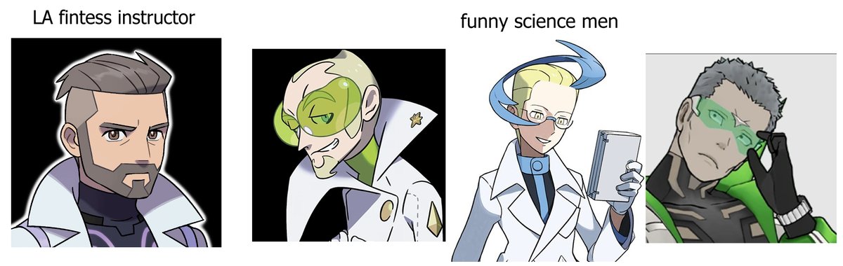 im complaining again. the new pokemon professor gigachad meme guy is boring to look at. he needs like a sci fi visor or a dbz scouter thing. maybe a stupider pokemon haircut something to make him look even remotely interesting 