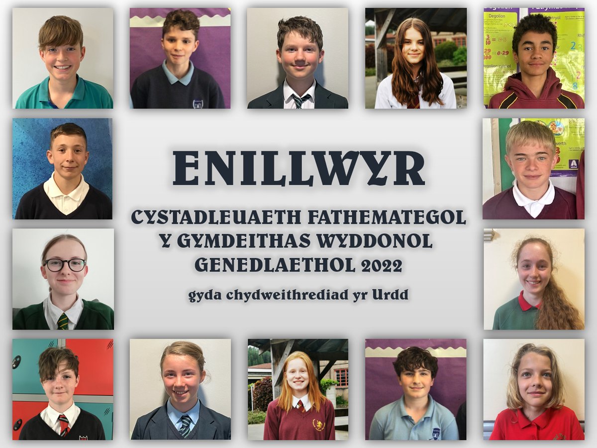GarethFfowc's tweet photo. Llongyfarchiadau/Congratulations: Mali Hughes a Alana Worsfold @CwmRhymni
Ymysg enillwyr Cystadleuaeth Fathemategol Bl 8 @EisteddfodUrdd
Among the winners of the Y8 @Urdd Maths Competition
#Urdd100 @YGCRhMaths https://t.co/O7E506rkC0