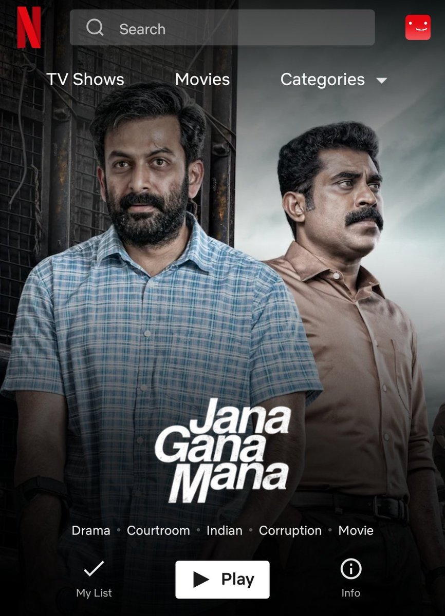imsanubabus's tweet photo. Blockbuster #JanaGanaManaOnNetflix ❤️😍

#Superstar @PrithviOfficial &amp; #SurajVenjaramoodu

@DijoJoseAntony @Netflix_INSouth https://t.co/qUMBIjVFzD
