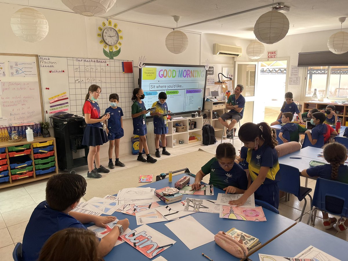 BISRYearFour's tweet photo. #BISRYear4 students have loved having the @BISRYearFive students over this morning, hearing all about the #SustainableDevelopmentGoals and the initiatives that they have come up with to raise awareness and make the world a fairer place! 🌍 https://t.co/qz33LETA2e