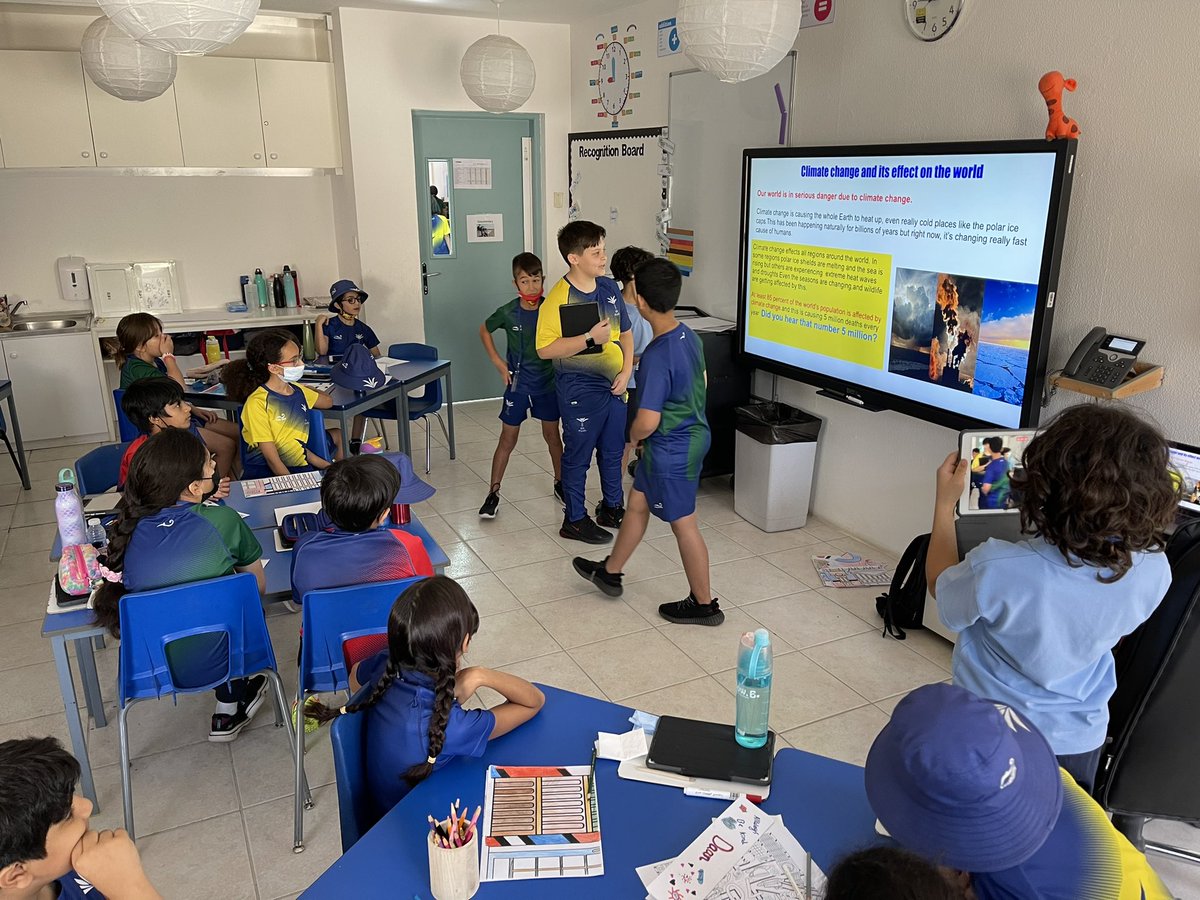 BISRYearFour's tweet photo. #BISRYear4 students have loved having the @BISRYearFive students over this morning, hearing all about the #SustainableDevelopmentGoals and the initiatives that they have come up with to raise awareness and make the world a fairer place! 🌍 https://t.co/qz33LETA2e