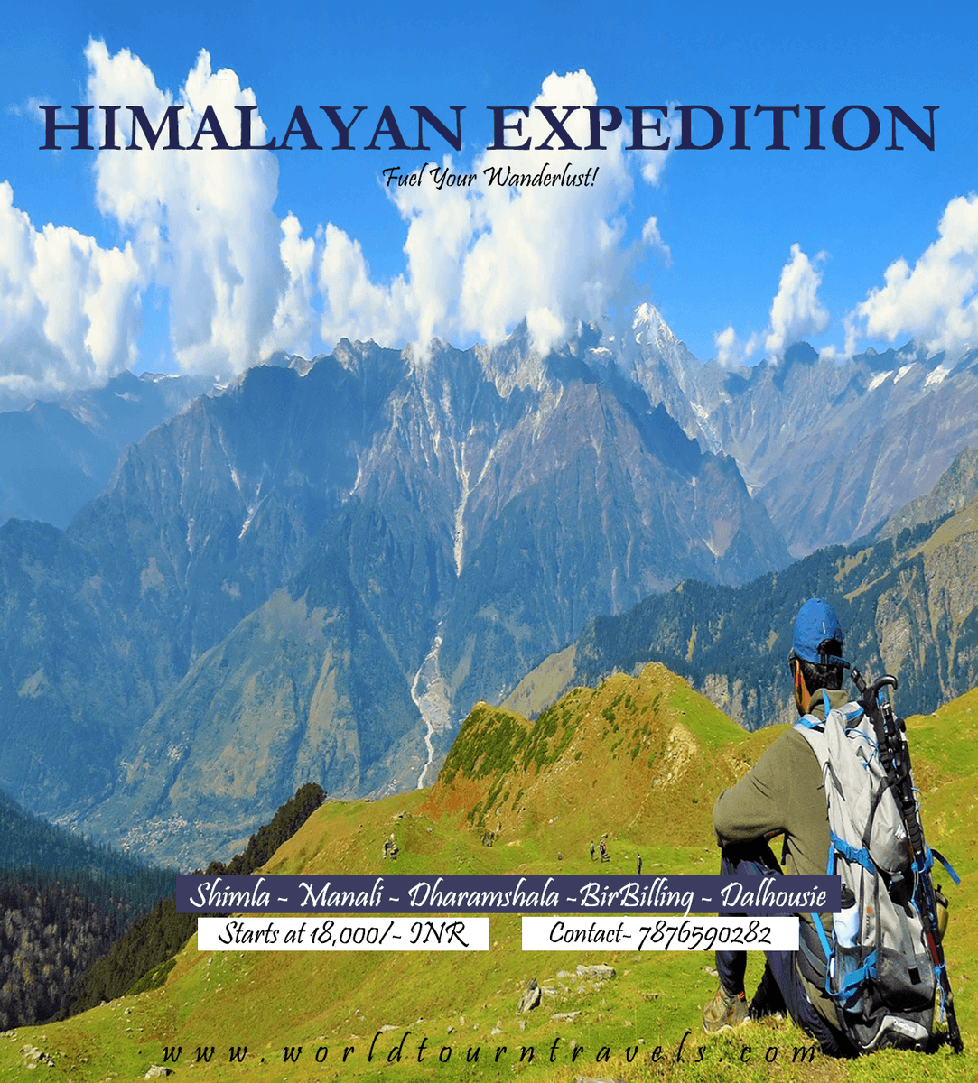 WorldTourNTrav1's tweet photo. Himalayan Expedition - Shimla, Manali, Dharamshala, BirBilling, Dalhousie ( 10days &amp; 9Nights). Fuel your Wanderlust! #vacation #trekking #shimla #manali #dharamshala #birbilling #dalhousie #worldtourntravels https://t.co/Y4McNTgxBr