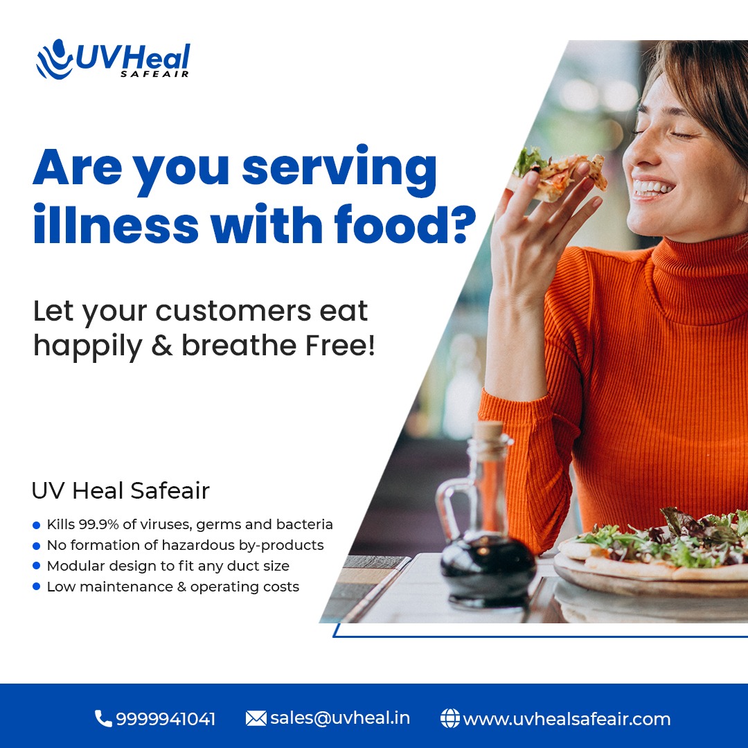 Do you own a restaurant or hotel that daily enjoys a good footfall? If yes, then going in for our UVGI bases air purifier system would be a wise move.

#UVHeal #SafeAir #CentralizedAc #AirDisinfection #HealthCare 

Website : - uvhealsafeair.com