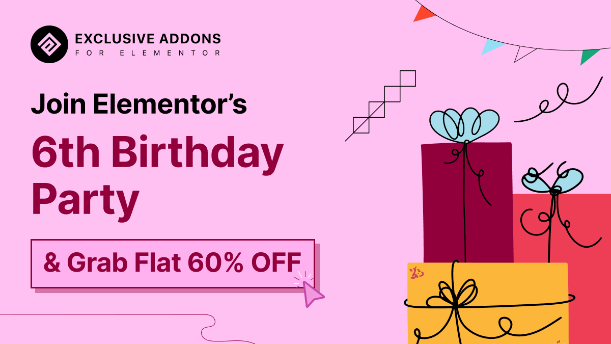 🥳#Happy #Elementor #6th #birthday this week!🥳
Elementor is turning 6! A birthday only happens once a year, and this is why we want to celebrate it with our best friends: YOU!🥰Grab now: exclusiveaddons.com/pricing/
#ElementorBirthday2022 #exclusiveaddons #Elementor #exclusiveaddons