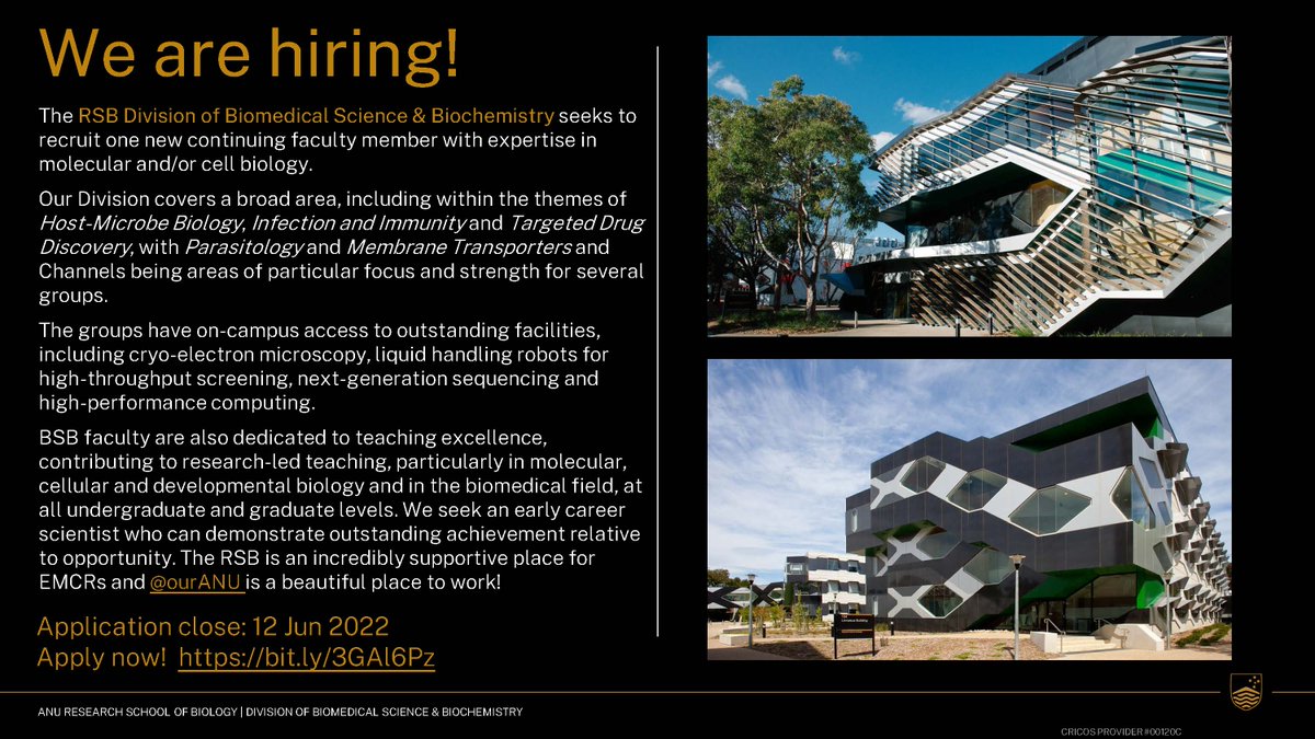 Join a fabulous group of colleagues in the RSB Division of Biomedical Science & Biochemistry! We are recruiting a level B/C academic to our Division!
Pls RT! #facultypositions #facultyjobs #womenInSTEM #womenInScience #Biologyjobs #AcademicTwitter bit.ly/3GAl6Pz