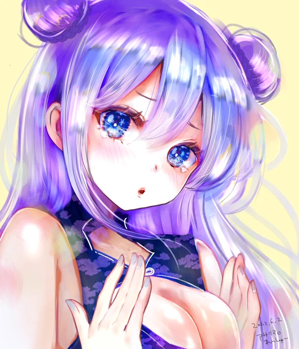 一枚でも貼っておく。 たぶんもう二度と描かないと思う笑 #イラスト  「なんか太って見えない?」