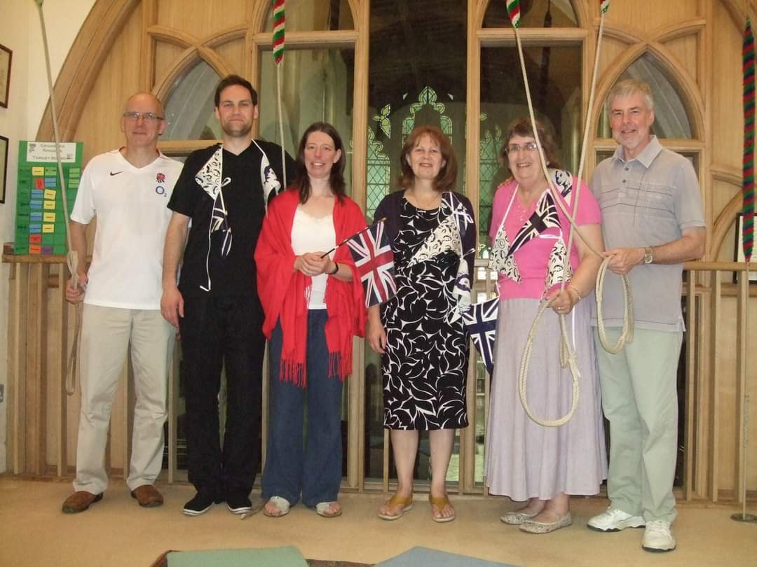 Diamond Jubilee Quarter Peal band. Some will be ringing in Saturday's attempt. For 2 ringers it will be the 4th Jubilee celebrated with a quarter peal at Great Gransden.