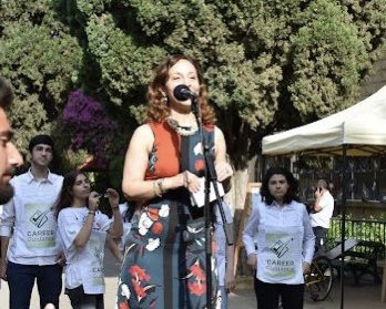IC_Lebanon's tweet photo. During the opening ceremony of IC’s remarkable career guidance event, @megankhairallah addressed Grade 10 & 11 students: “imagine your careers in #2030. You will need critical questioning and creativity! At IC we provide the roots”. From roots to wings #icspirit https://t.co/6FfFSXRArC