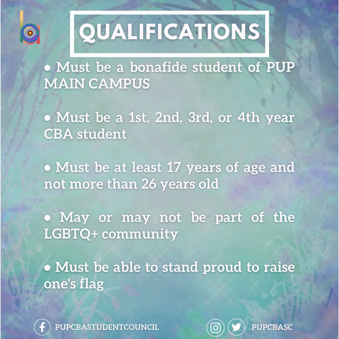 pupcbasc's tweet photo. STAND UP AND RAISE NOT JUST YOUR CHIN BUT ALSO THE FLAG TO EMBRACE YOUR TRUE COLORS! 
 
Do you have what it takes to fit into this upcoming event? You can look through the qualifications and requirements to be the first Mx. CBAhaghari ever! https://t.co/7yV1ptwYdK