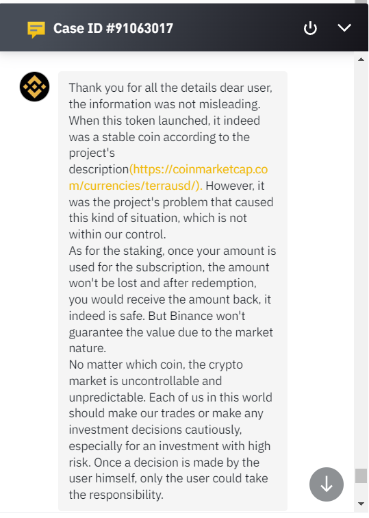baraforatt2's tweet photo. @cz_binance Here are some of the misleading advertisements by mail and social media. You can also see in a response from support that they suggested UST was a high risk investment which contradicted the "no risk" claims in your advertisements https://t.co/BMMDeHIerr