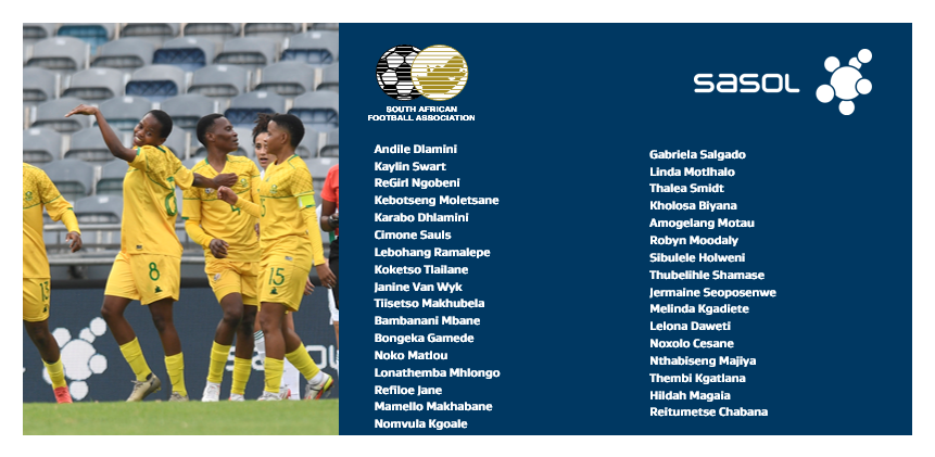SasolinSport's tweet photo. What are your thoughts on the preliminary AWCON @Banyana_Banyana squad announced by Coach Des Ellis yesterday?
#Limitless https://t.co/cfSoqSC7HT
