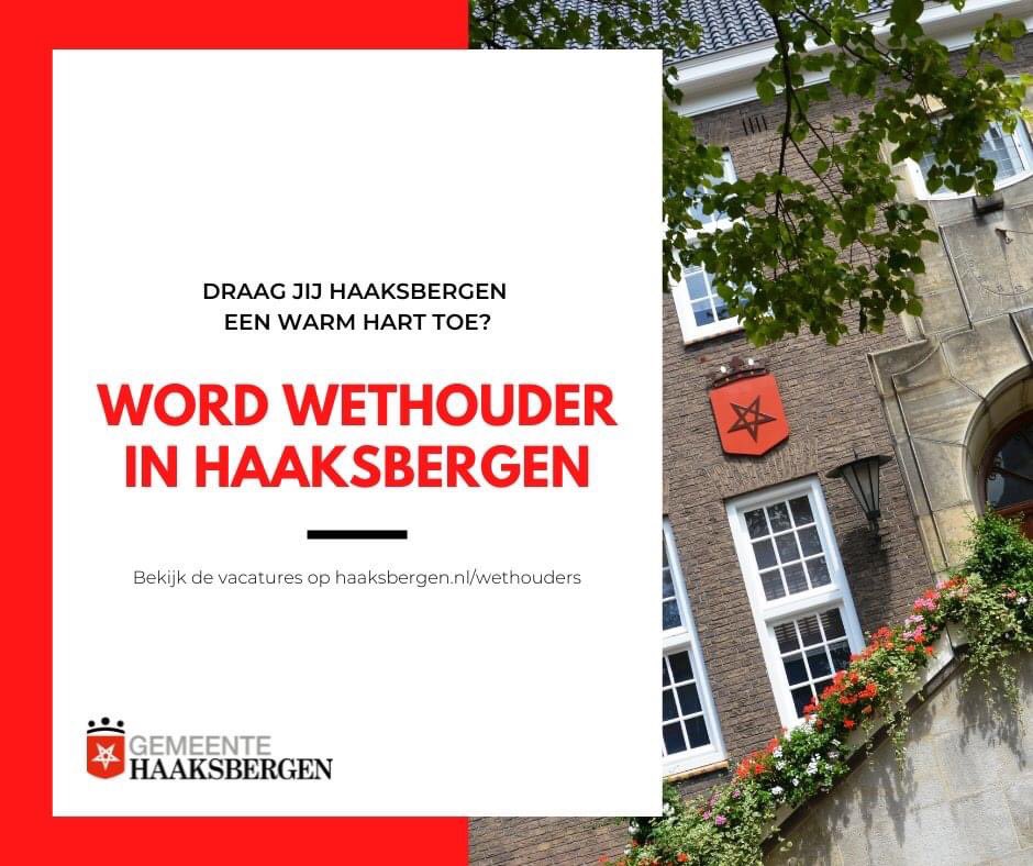 Wil jij jouw talent inzetten om bij te dragen aan een van de belangrijkste taken van de gemeente? Dan is er in Haaksbergen zeker een brede en interessante portefeuille voor jou! Er zijn 2 vacatures voor wethouders (m/v). Bekijk de vacatures:  haaksbergen.nl/wethouders #haaksbergen
