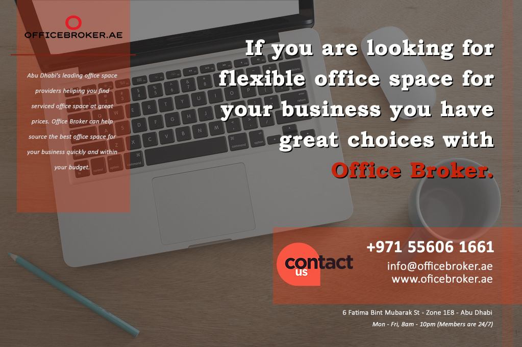 Your modern office needs require modern solutions. We offer creative shared workspaces that suit your business perfectly. For more details about this offer, visit our website officebroker.ae or give us a call today!
#officespaceabudhabi #officespaceforrent #modernoffices