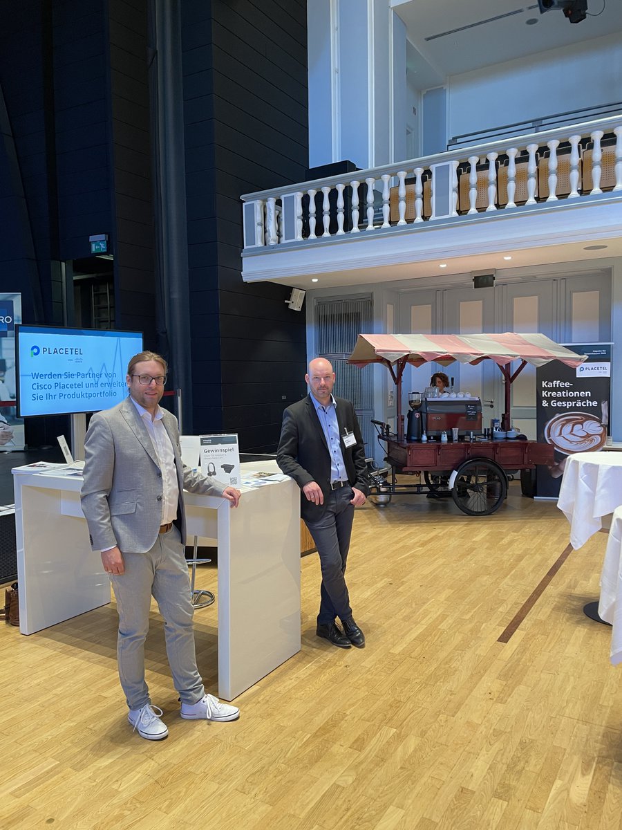 Los geht’s auf der @SYNAXON Impulse für Systemhäuser 🙌. Lust auf spannendes Networking und einen leckeren Kaffee mit Placetel „P“ ☕? Dann kommt einfach zu unserem Stand mit Coffeebike und stellt all eure Fragen. Wir freuen uns auf euch und einen spannenden Tag 🎉.