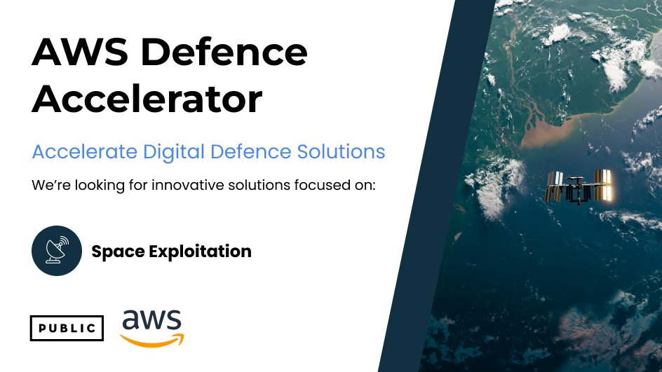PUBLIC (@public_team) on Twitter photo Calling all startups at the forefront of optimising space operations! Look no further, the AWS Defence Accelerator we’re delivering with <a href="/AWSstartups/">AWS Startups</a> is here to make your ambitions for space infrastructure a reality. Apply today! 🚀
public.io/aws-defence-ac… Calling all startups at the forefront of optimising space operations! Look no further, the AWS Defence Accelerator we’re delivering with <a href="/AWSstartups/">AWS Startups</a> is here to make your ambitions for space infrastructure a reality. Apply today! 🚀
public.io/aws-defence-ac…
