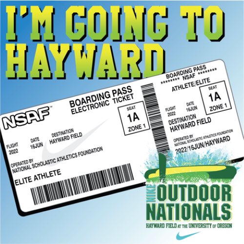 Excited to announce I will be competing in the discus in Eugene on the 19th! #makeittohayward #nikeoutdoornationals #haywardmagic
