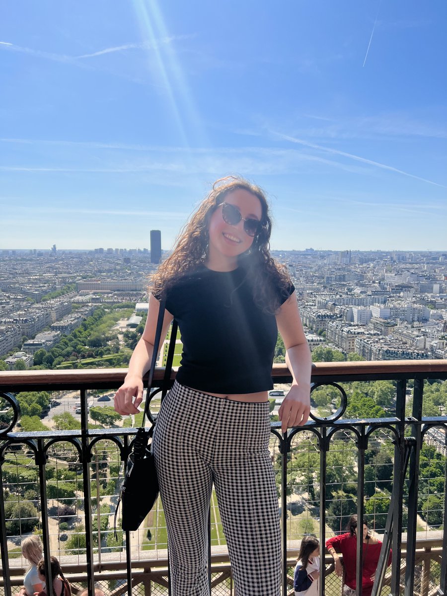 OSUGlobal's tweet photo. "@FRITatOSU Global May Paris was an experience of a lifetime. I met incredible people &amp; saw many beautiful places," says Hollis, @OhioStatePsych major &amp; @chiomegaosu sister. "I'll never forget eating pastries under the Eiffel Tower with my friends." #BuckeyesAbroad #ASCintheField https://t.co/IKO84KA2LQ