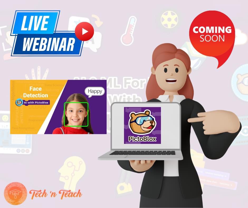 HebaEladeeb's tweet photo. 📢Next Webinar📢
Face Detection 👩👨
Artificial Intelligence 🤖 with PictoBlox
Stay tuned!🤩
#MicrosoftEdu #MIEExpert #Egypt #MIEE #Tech_n_Teach #edutech #PictoBlox #facedetection #tech_n_webinar #artificailintelligence https://t.co/GZNB8eimqZ