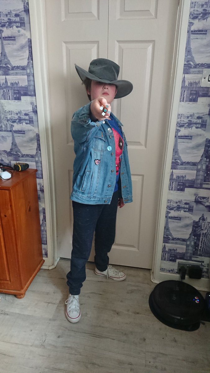 hippybrarian's tweet photo. #DoctorWho #DavidTennant #favouritedoctor my son made a Dr Who outfit and lego sonic screwdriver! @LEGO_Group @georgiaEtennant https://t.co/r3SNPYgvZx