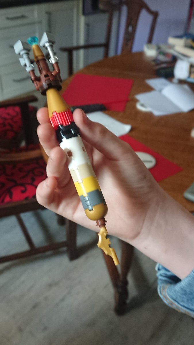hippybrarian's tweet photo. #DoctorWho #DavidTennant #favouritedoctor my son made a Dr Who outfit and lego sonic screwdriver! @LEGO_Group @georgiaEtennant https://t.co/r3SNPYgvZx